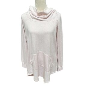 Torrid Super Soft Plush Light Pink Sweater Women’s Size 1 (1X) 16 / 18 Cowl Neck